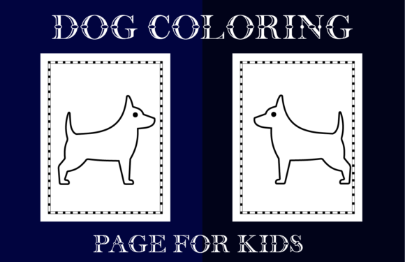 Dog Color Page for Kids