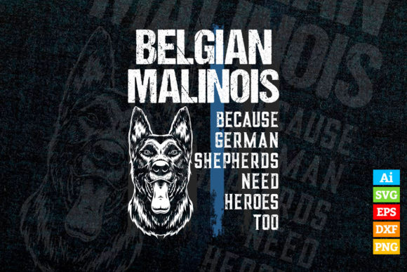 Funny K9 Malinois Blue Line USA Flag SVG: A Designer's Review