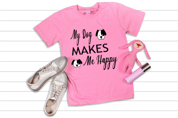 My Dog Makes Me Happy SVG Vector Design