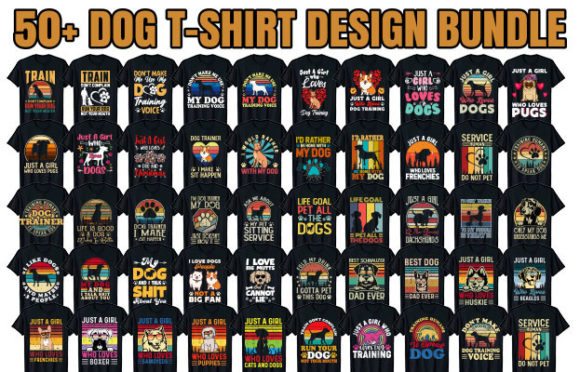 Retro Vintage Dog T-Shirt Design Bundle